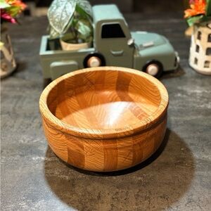 Wooden Salad Bowl - Warm Oak Finish